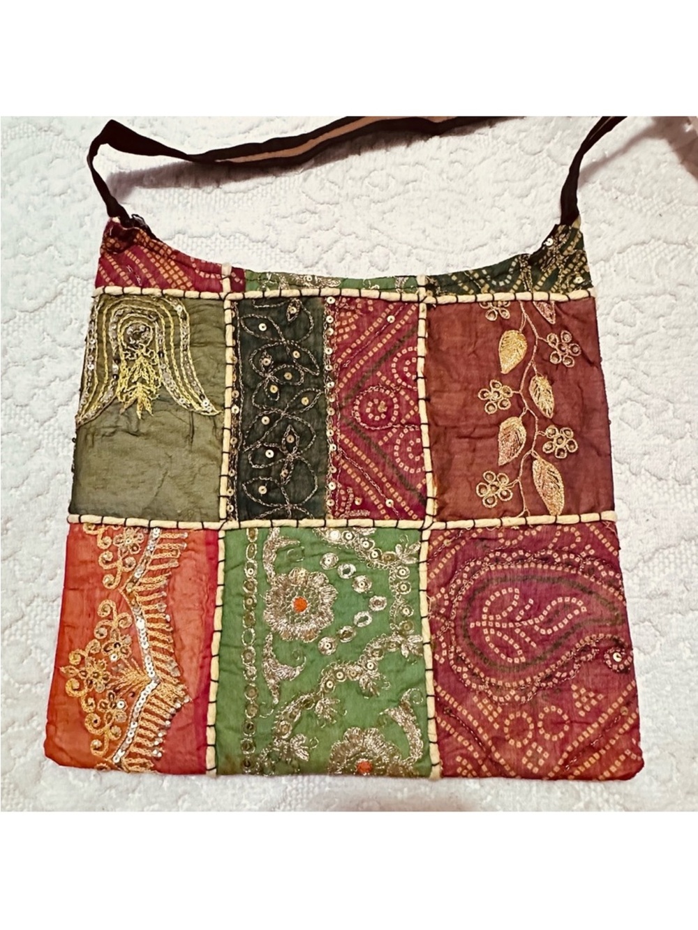 Vintage | Bag | Vintage Shoulder Sari Bag - Picture 2 of 11
